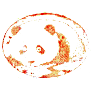 明信片《在冬季》趴地熊猫