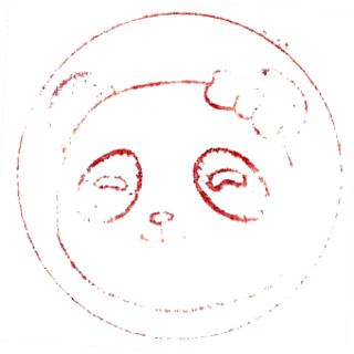 明信片《妈妈我爱你》蝴蝶结熊猫